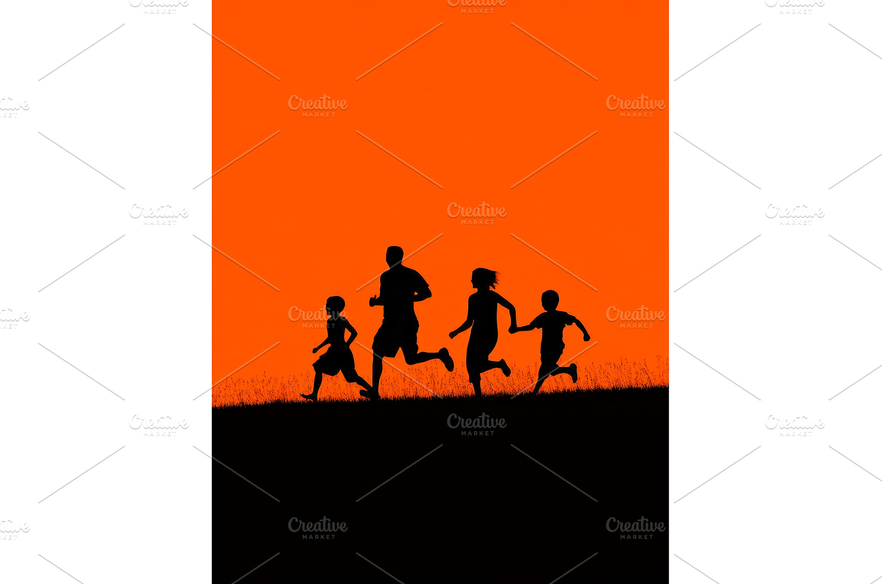 A happy family is seen walking, a Person Photo by ZinetroN