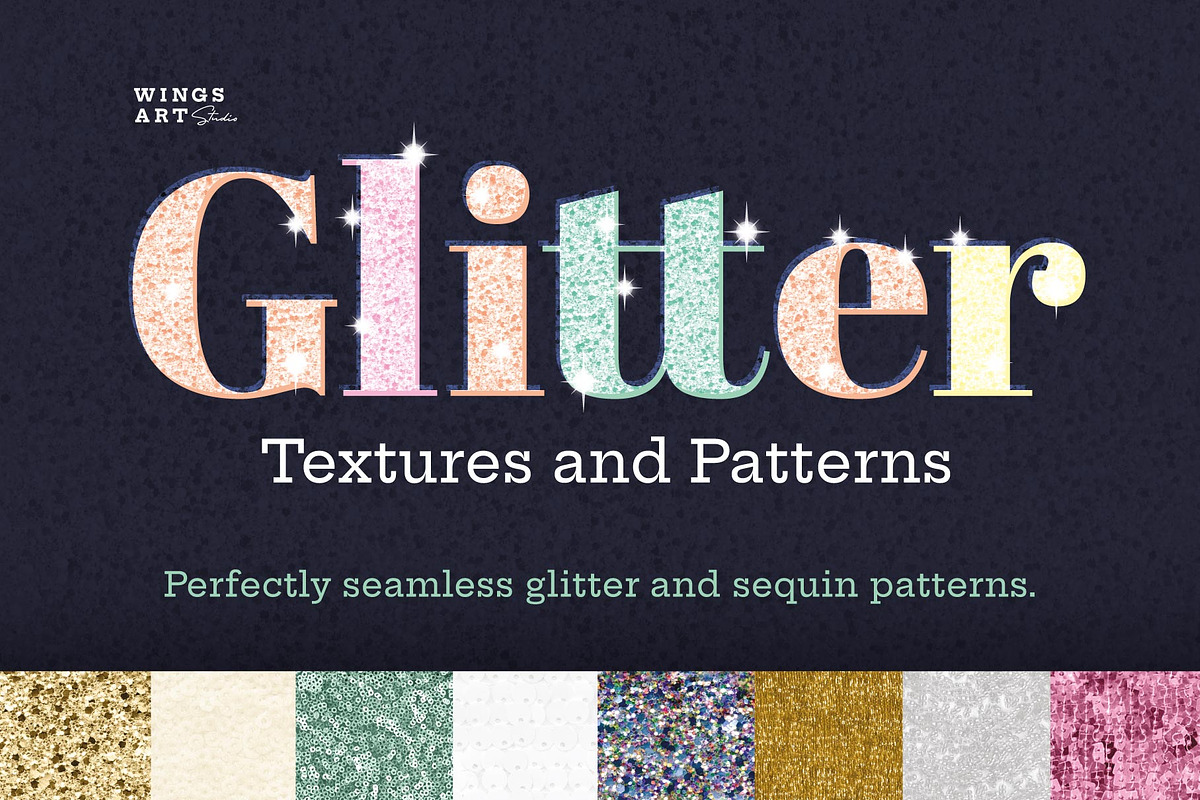 Quick Glitter Textures and Patterns, a Texture Graphic by Wingsart Studio