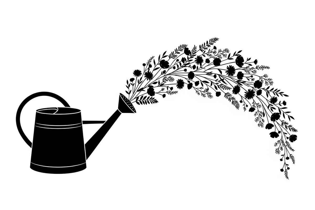 Floral Watering Can Design Bundle, an Illustration by Gaye Art (Photo 17 of 31)