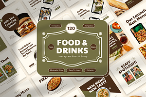120 Food And Drink Intagram Template