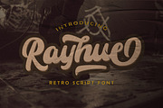 Rayhue - Retro Bold Script Font, a Script Font by StringLabs (Thumbnail 1 of 8)