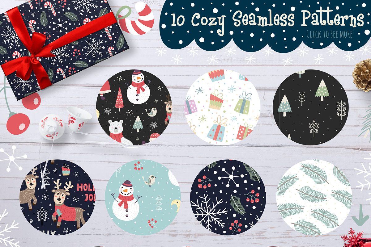 Cozy Christmas: patterns & cards, an Animal Illustration by Gulnara Sabirova (Photo 4 of 7)
