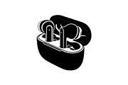 50 Wireless Earbuds Silhouette Icon, an Illustration by abu67222 (Thumbnail 34 of 51)