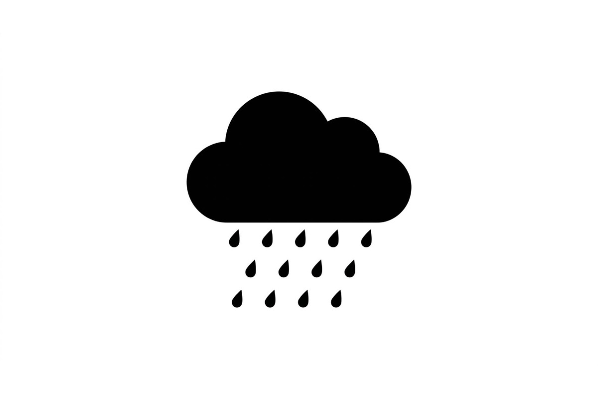 Rainfall Cloud Symbol Set, an Object Graphic by Designer_Momina (Photo 2 of 5)