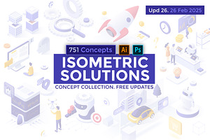 Isometric Solutions.U-26 (751 Items), a Design Template by Andrew Kras Design