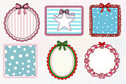 Christmas Coquette Frame Clipart, an Illustration by Dream Creation (Thumbnail 3 of 4)