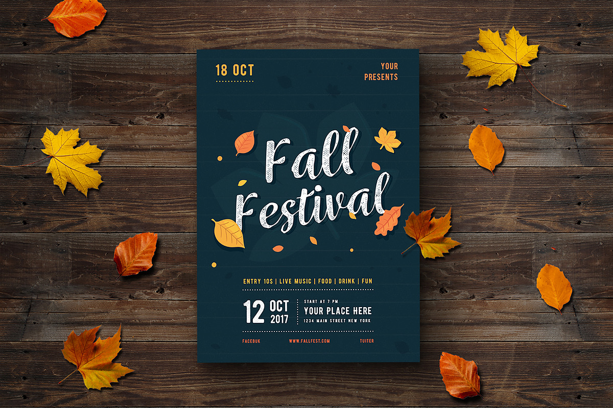 Fall Festival Flyer, a Flyer Template by VectorVactory (Photo 2 of 4)