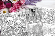 Cozy Animal Couple Coloring Pages, a Brochure Template by LA Design (Thumbnail 7 of 10)