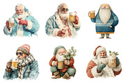 Christmas Santa Holding Beer Mug, a Graphic by CitraGraphics (Thumbnail 3 of 4)