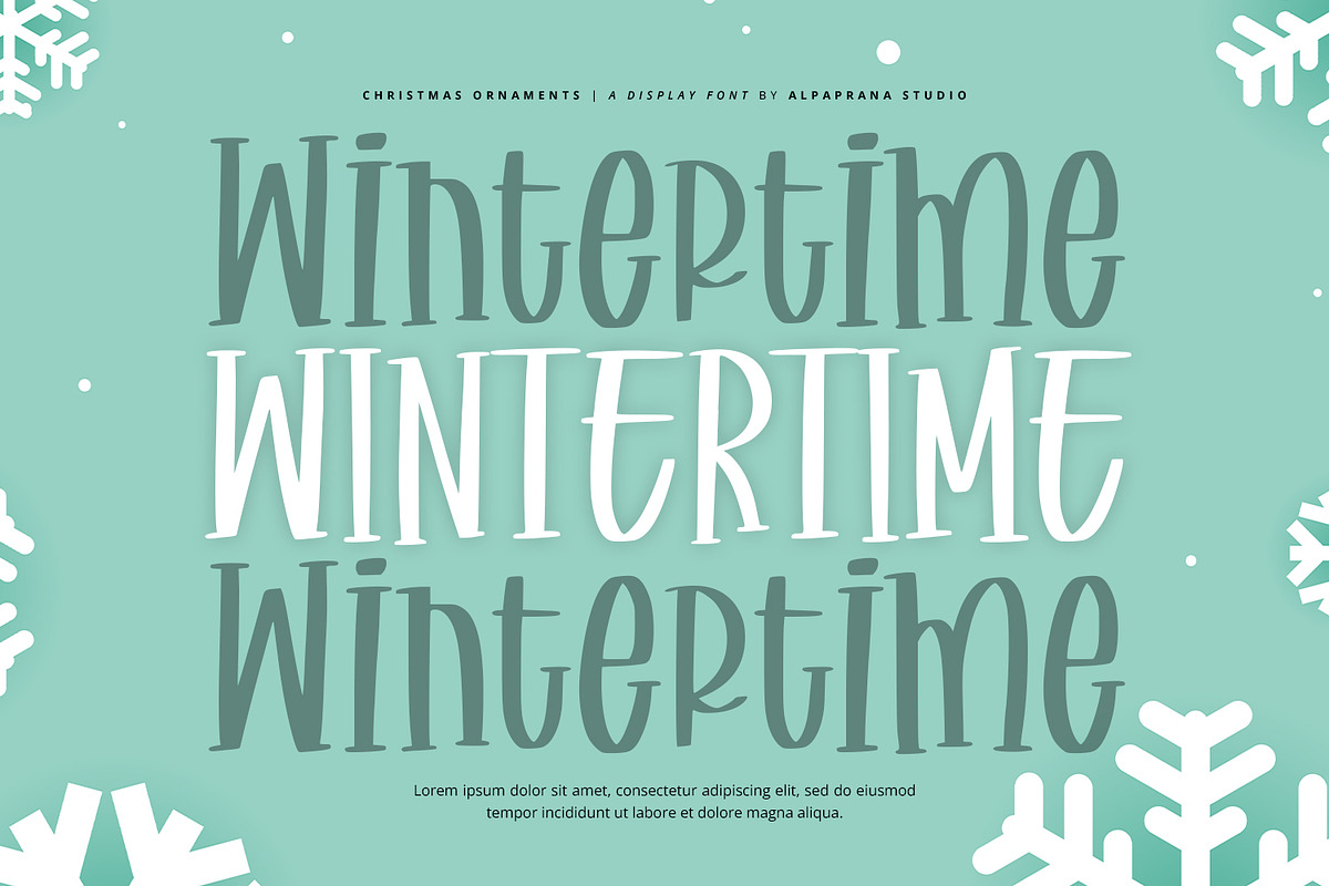 Christmas Ornaments - Display Font, a Script Font by Alpaprana (Photo 3 of 12)