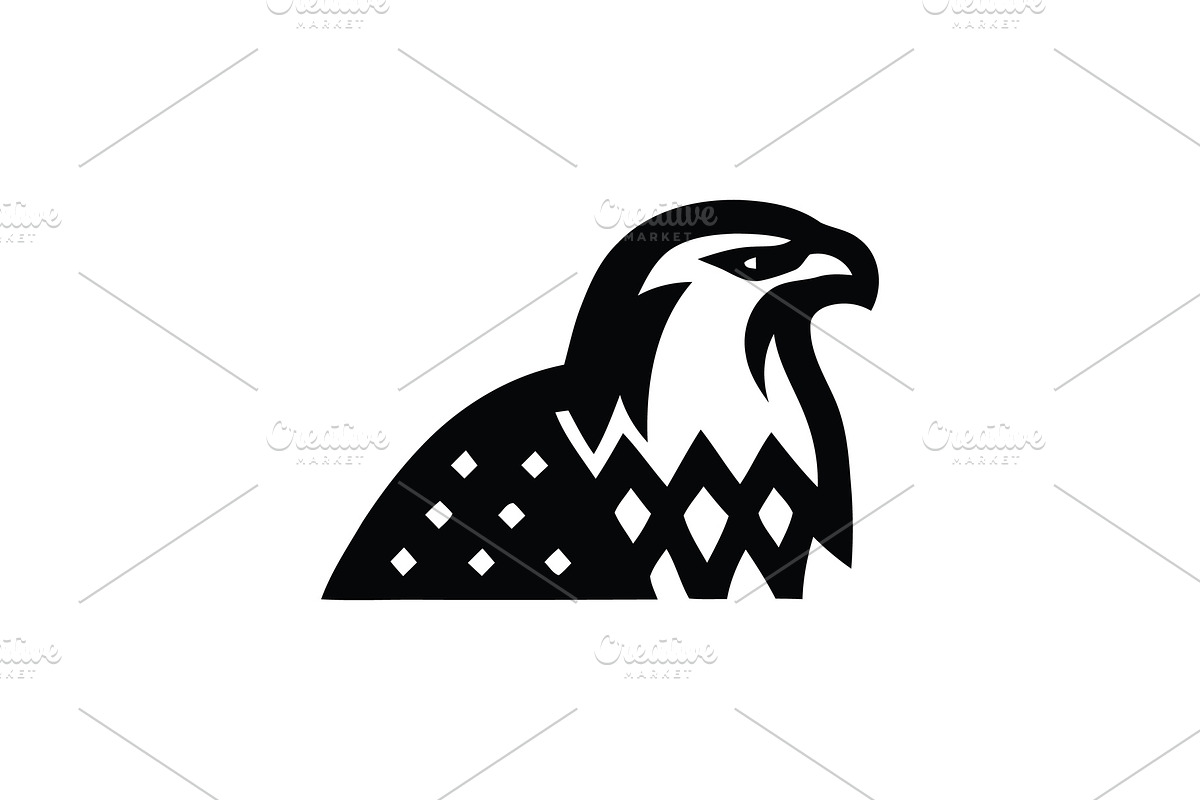 Hawk Head Icon Illustration Silhouet, a Branding & Logo Template by Vectorium Studio (Photo 2 of 2)