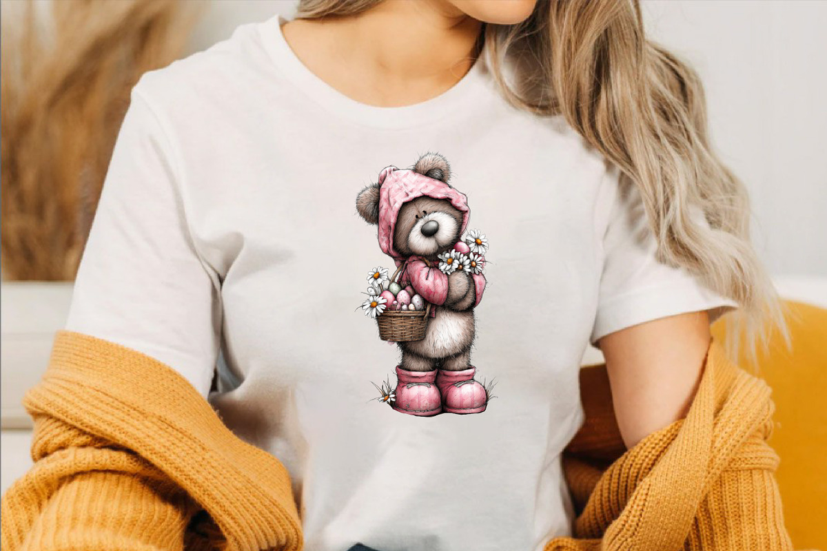 Whimsical Easter Teddy Bear Clipart, an Illustration by SVGArt (Photo 4 of 7)