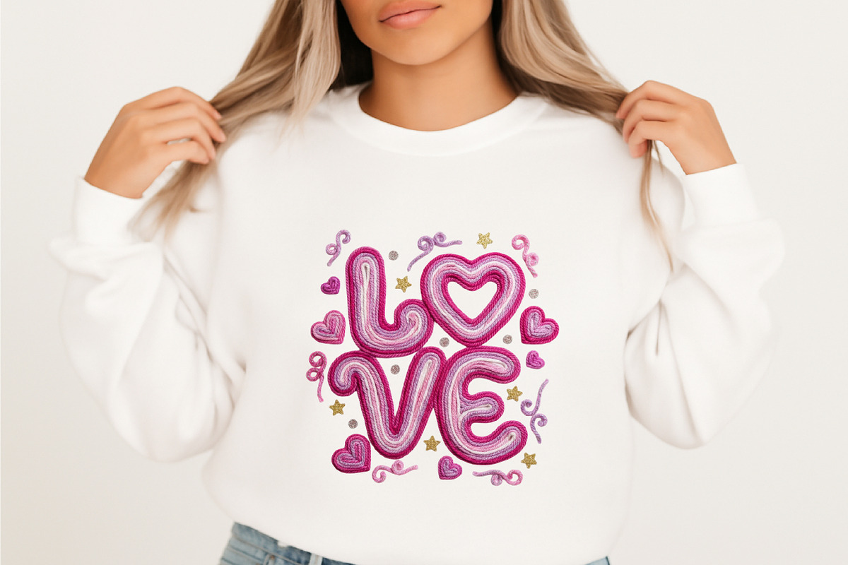 Faux Yarn Valentine Png Crochet Love, an Illustration by designcity5 (Photo 4 of 9)