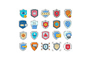 Cyber security shield icons for, an Object Graphic by pikepicture (Thumbnail 1 of 3)