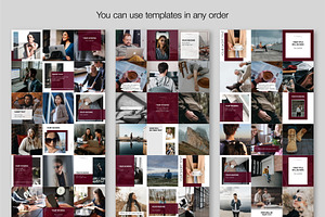 Burgundy CANVA Instagram Templates