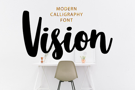 Vision bold script font