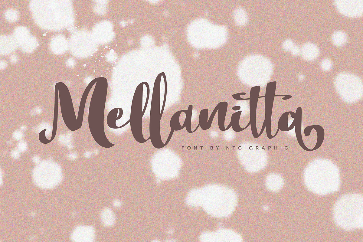 Mellanitta Brush Script Font, a Script Font by NTC Graphic (Photo 1 of 9)