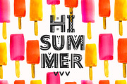 Summer Mood, Watercolor Set With Ice, a Pattern Graphic by Mona Monash (Thumbnail 4 of 13)