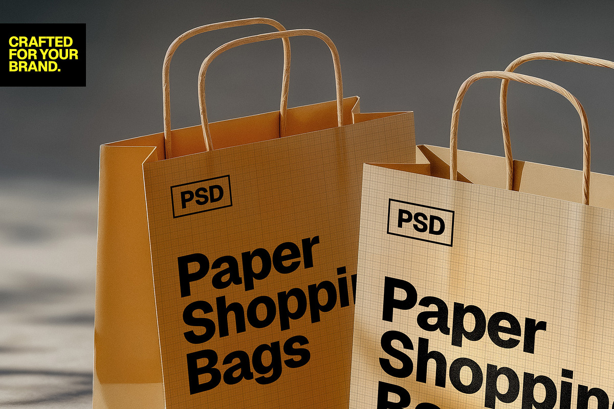 Paper Shopping Bag Mockup PSD, a Packaging Mockup by Elite Mockups (Photo 2 of 2)