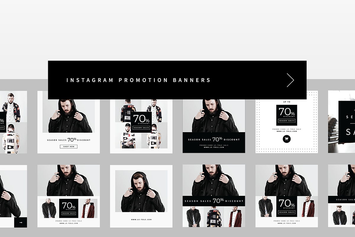 Instagram Promotion Banners, a Social Media Template by BOXKAYU (Photo 1 of 6)