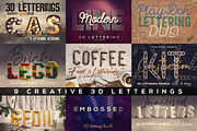 SALE 9 Creative 3D Lettering Sets, a Graphic by TVartworks (Thumbnail 1 of 60)