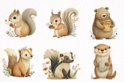 Cute Woodland Animal Clipart, an Illustration by DreamArtGraphic (Thumbnail 5 of 8)