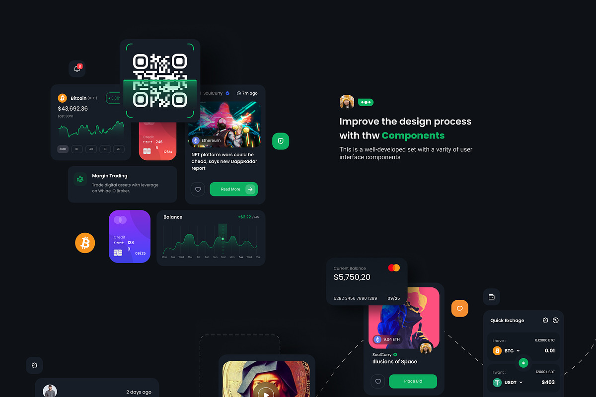 Crypto Whale-Crypto & NFT Dashboard UI kit preview 2