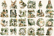 Watercolor Cottage Clipart, an Illustration by DreamCafeArt (Thumbnail 2 of 6)