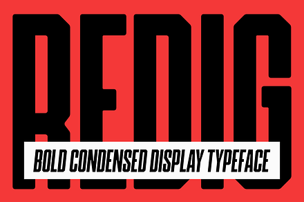 Redig - Condensed bold sans