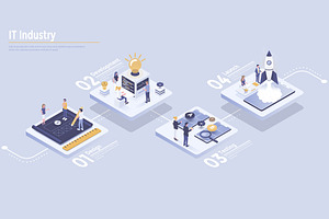 Modern Isometric Infographics Design