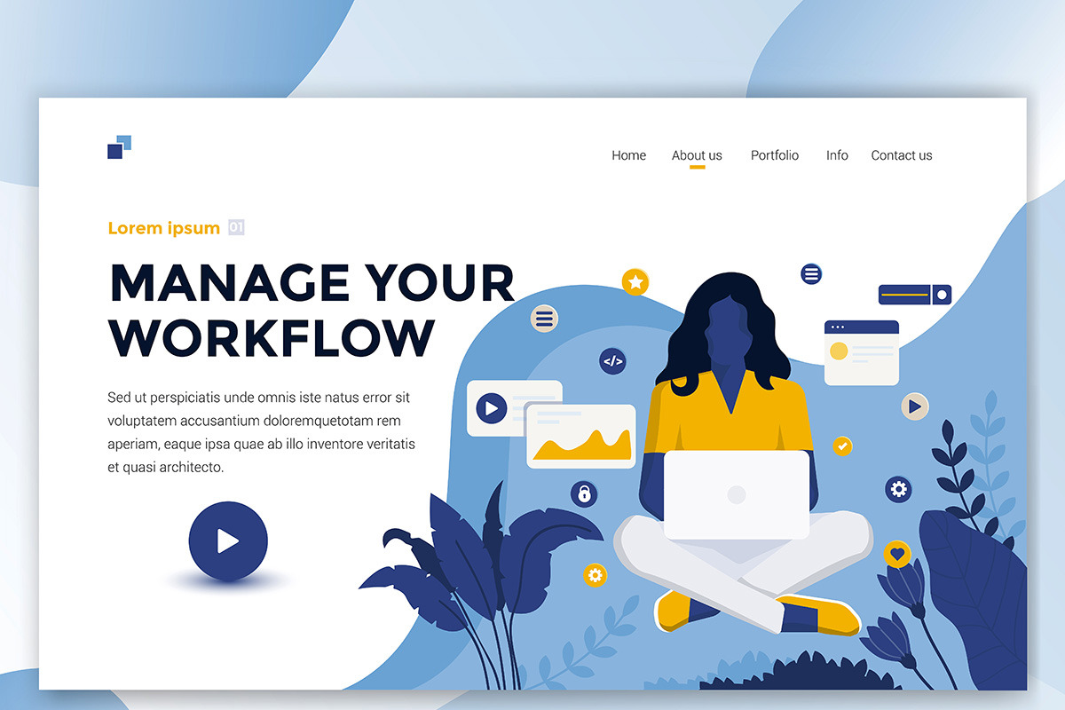 Landing page template on various top, a Food Illustration by Creative Graphics (Photo 6 of 12)