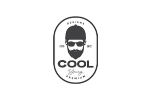 Man With Beard And Beanie Hat Logo