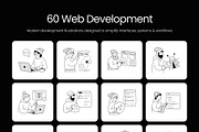 60 Web Development Illustrations, a Technology Illustration by Prosymbols (Thumbnail 1 of 11)