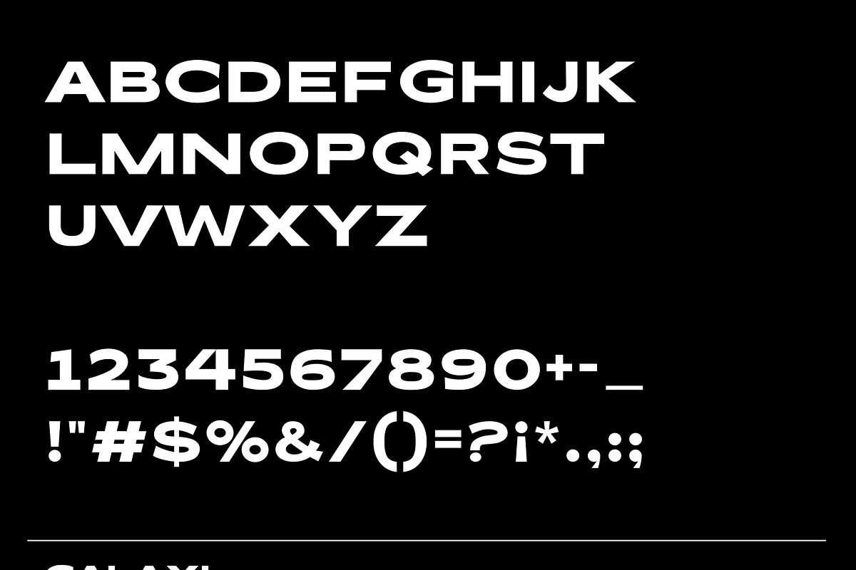 Galaxi Typeface preview 8
