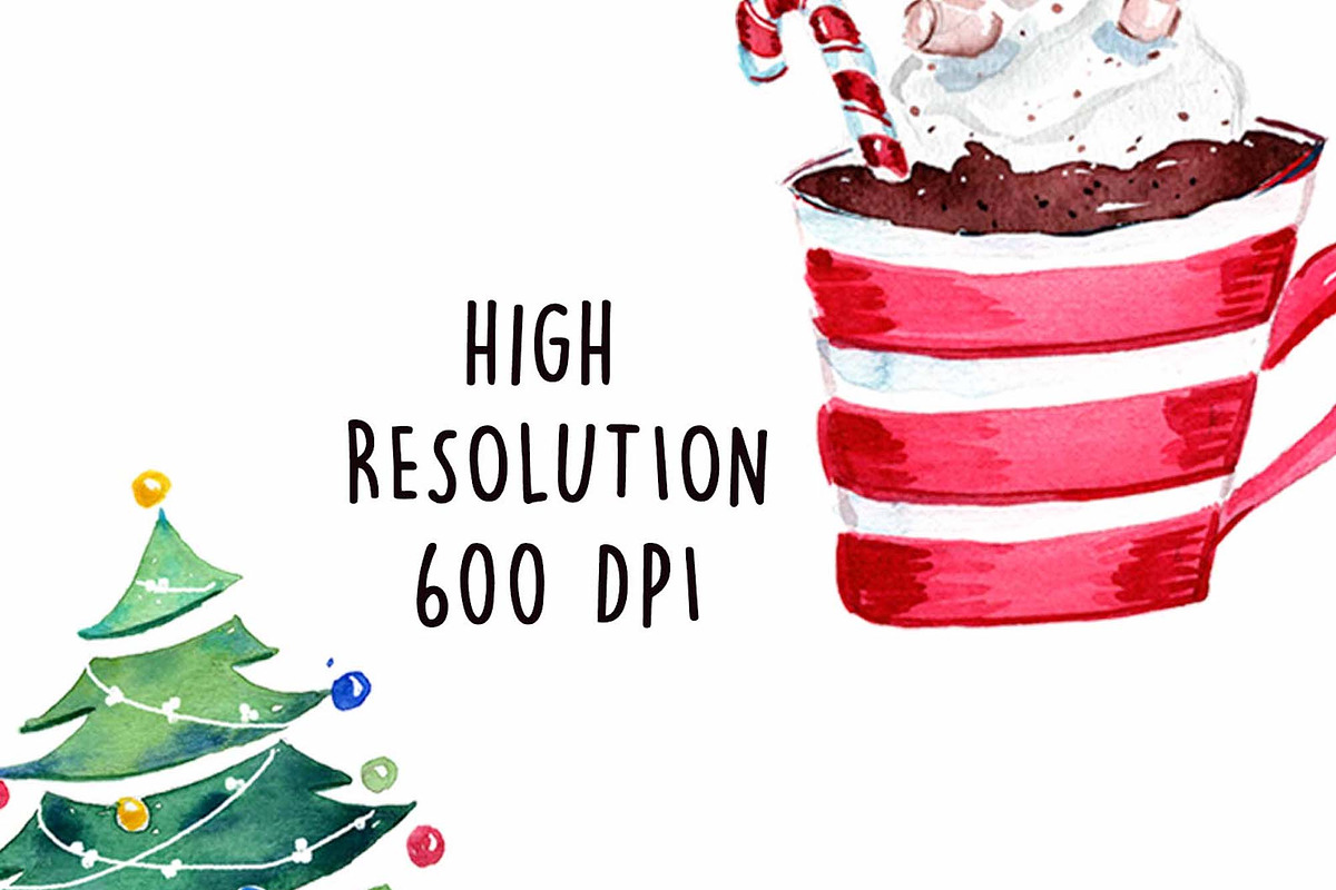 Watercolor Christmas Clipart, an Illustration by Inksnthings (Photo 3 of 4)