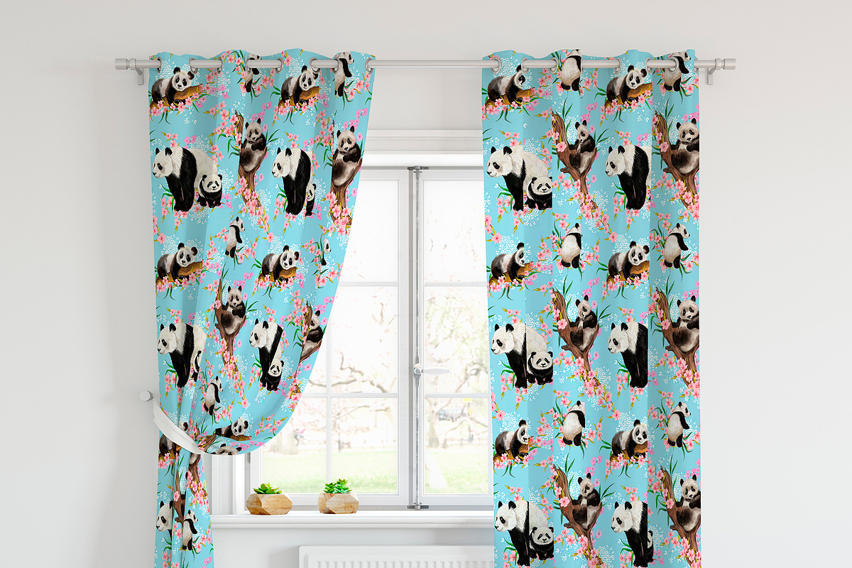 Cute pandas seamless patterns, a Pattern Graphic by MitrushovaArt (Photo 2 of 8)