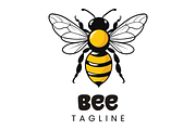 Honey Bee logo 5 different variation, a Branding & Logo Template by AyyazMomin (Thumbnail 4 of 7)
