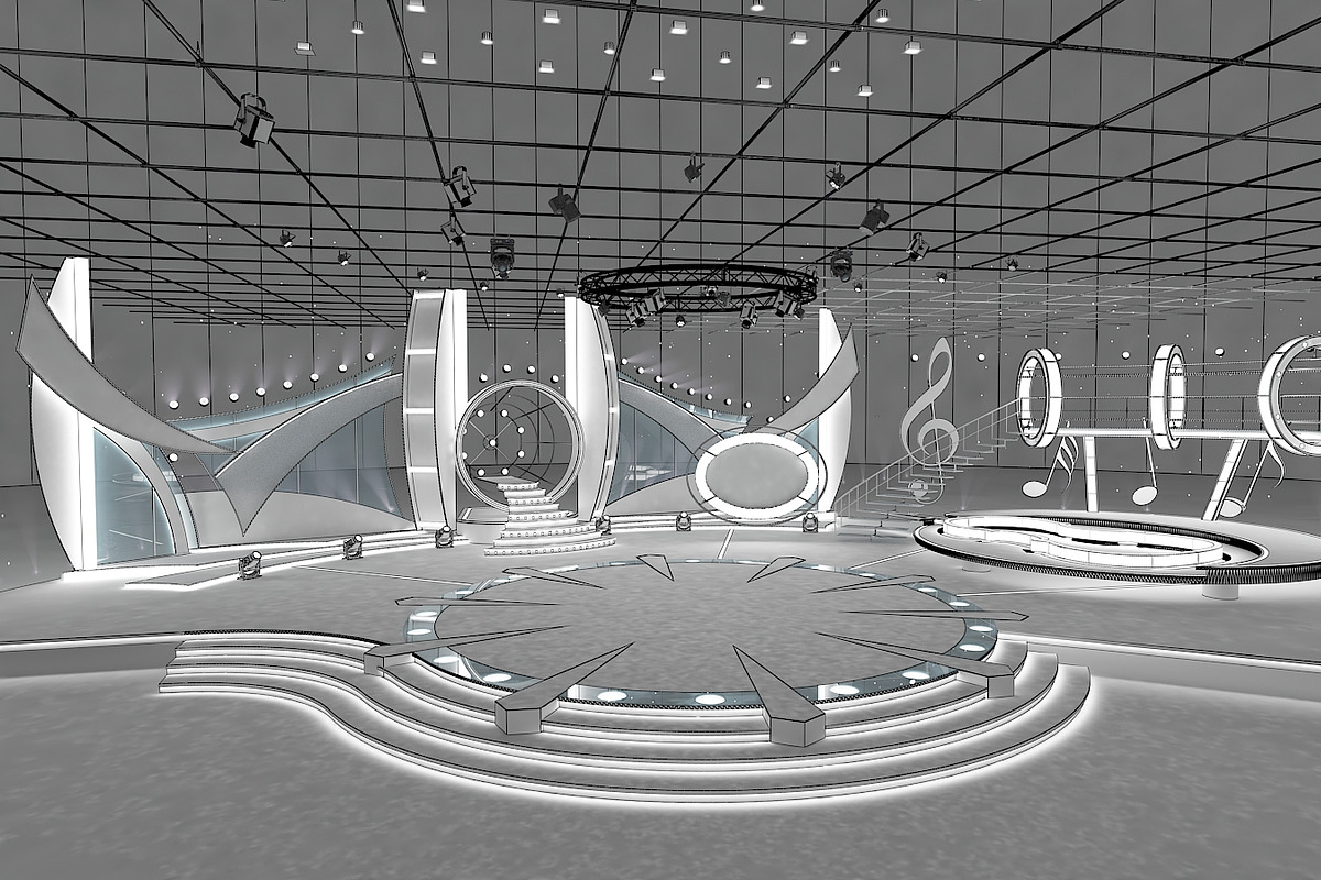 TV Studio Entertainment Set 1, an Architecture 3D Model by akerStudio (Photo 3 of 26)