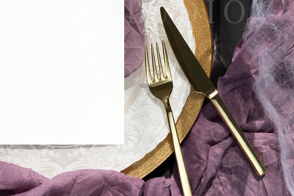 Halloween Card Mockup 5x7 Menu fall, a Packaging Mockup by PawMockups (Photo 4 of 10)