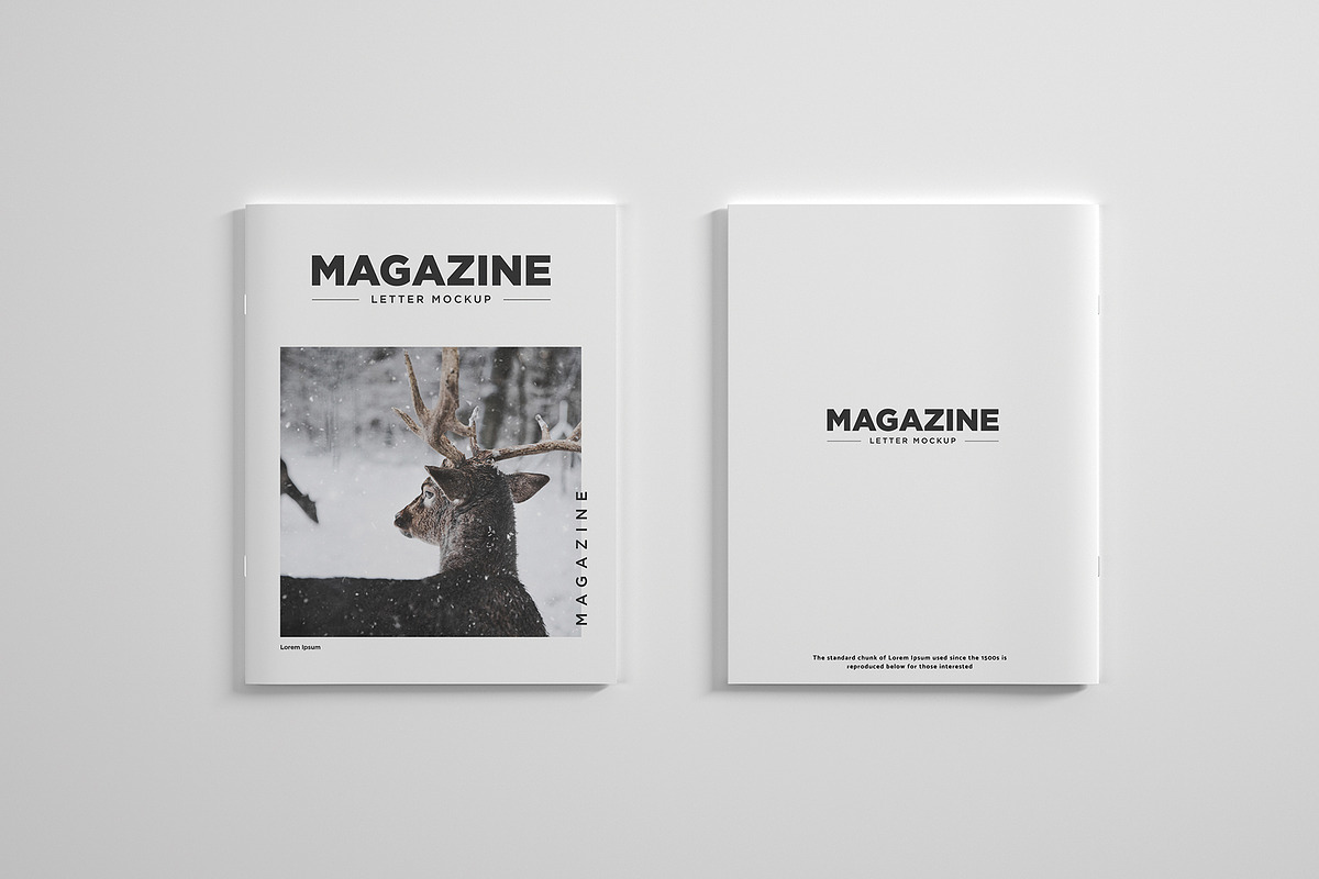 Us Letter Magazine Mockup, a Print Template by AlkStudio (Photo 11 of 14)