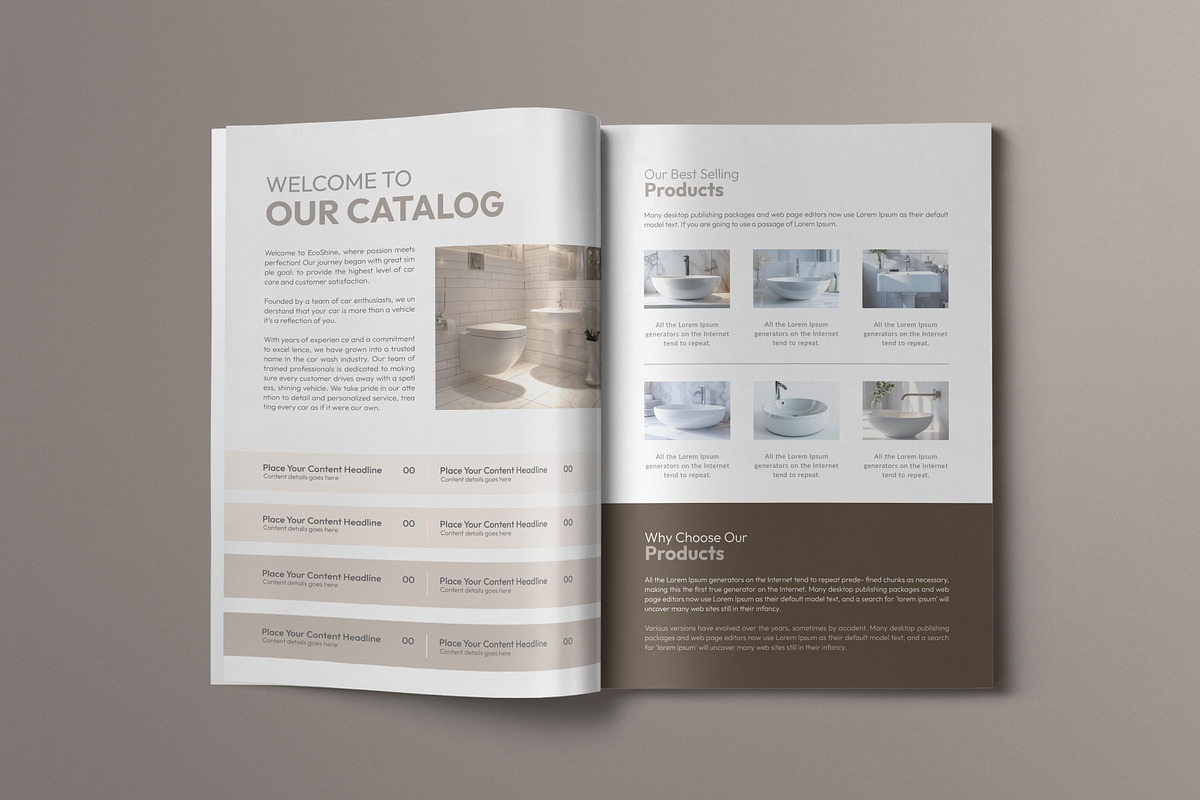 Basin and Sink Product Catalog, a Magazine Template by VectStock (Photo 2 of 5)