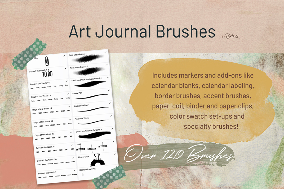 Massive Art Journalling Bundle, a Brushes & More by DeloresArt (Photo 8 of 28)