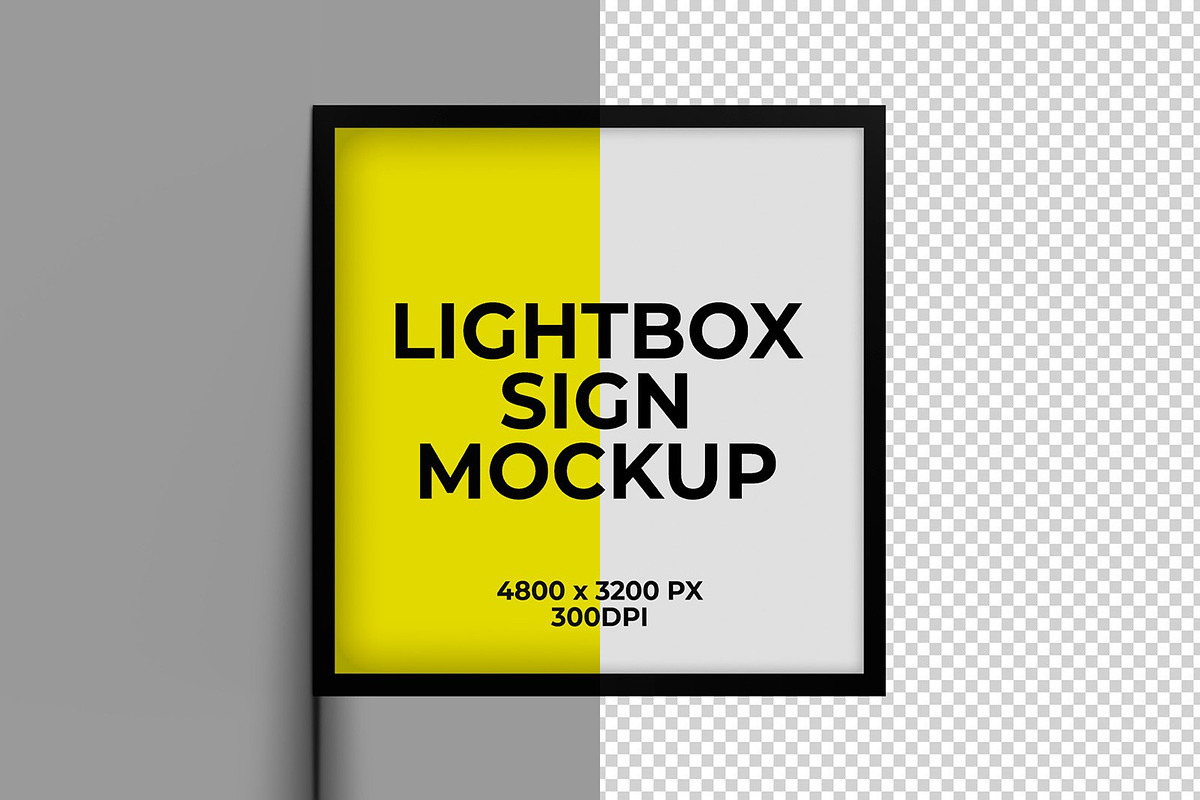 Lightbox Sign Mockup, an Advertising Mockup by Medialoot (Photo 4 of 7)
