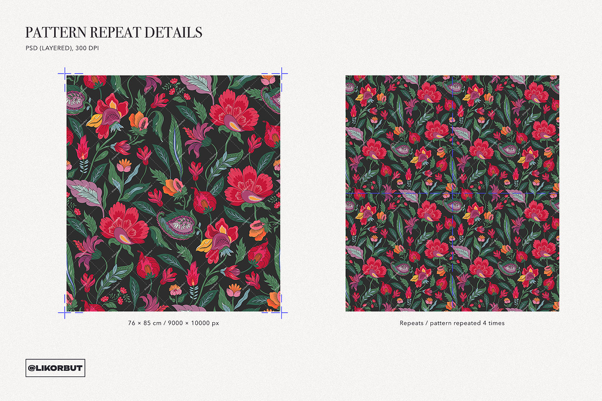 Sari Chintz Asian Ethnic Pattern, a Pattern Graphic by likorbut (Photo 3 of 11)