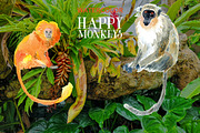 Watercolor Happy Monkeys, an Animal Illustration by Anastasia (Thumbnail 4 of 13)
