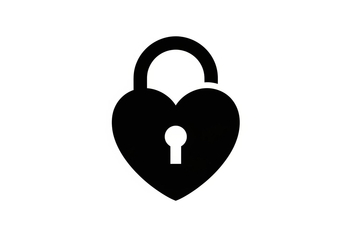 Heart Lock and Key Silhouette Icons, an Illustration by Designer_Momina (Photo 50 of 51)
