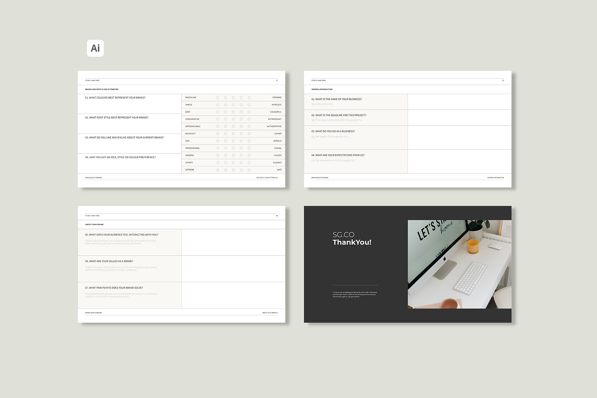 Brand Questionnaire Template, a Templates & Theme by SelwynGoodman (Photo 4 of 6)
