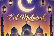 Eid Mubarak Night Sky Mosque, a Holiday Photo by microtasker (Thumbnail 2 of 2)