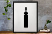 Candle Silhouette SVG, a Decorative Illustration by newminddesign (Thumbnail 3 of 3)