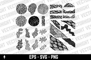 Set of tribal hand drawn elements., an Object Graphic by Vectorhight